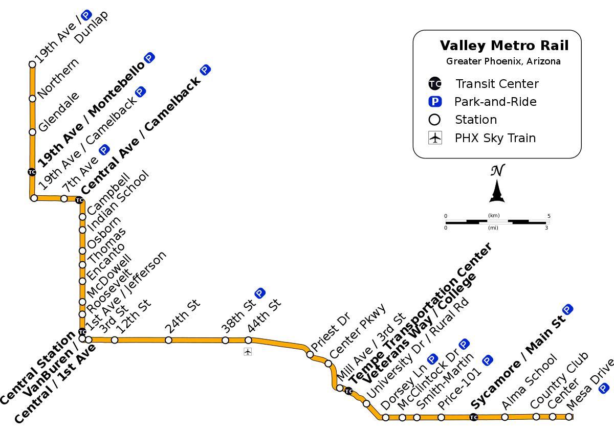 Lembah metro peta rute bus