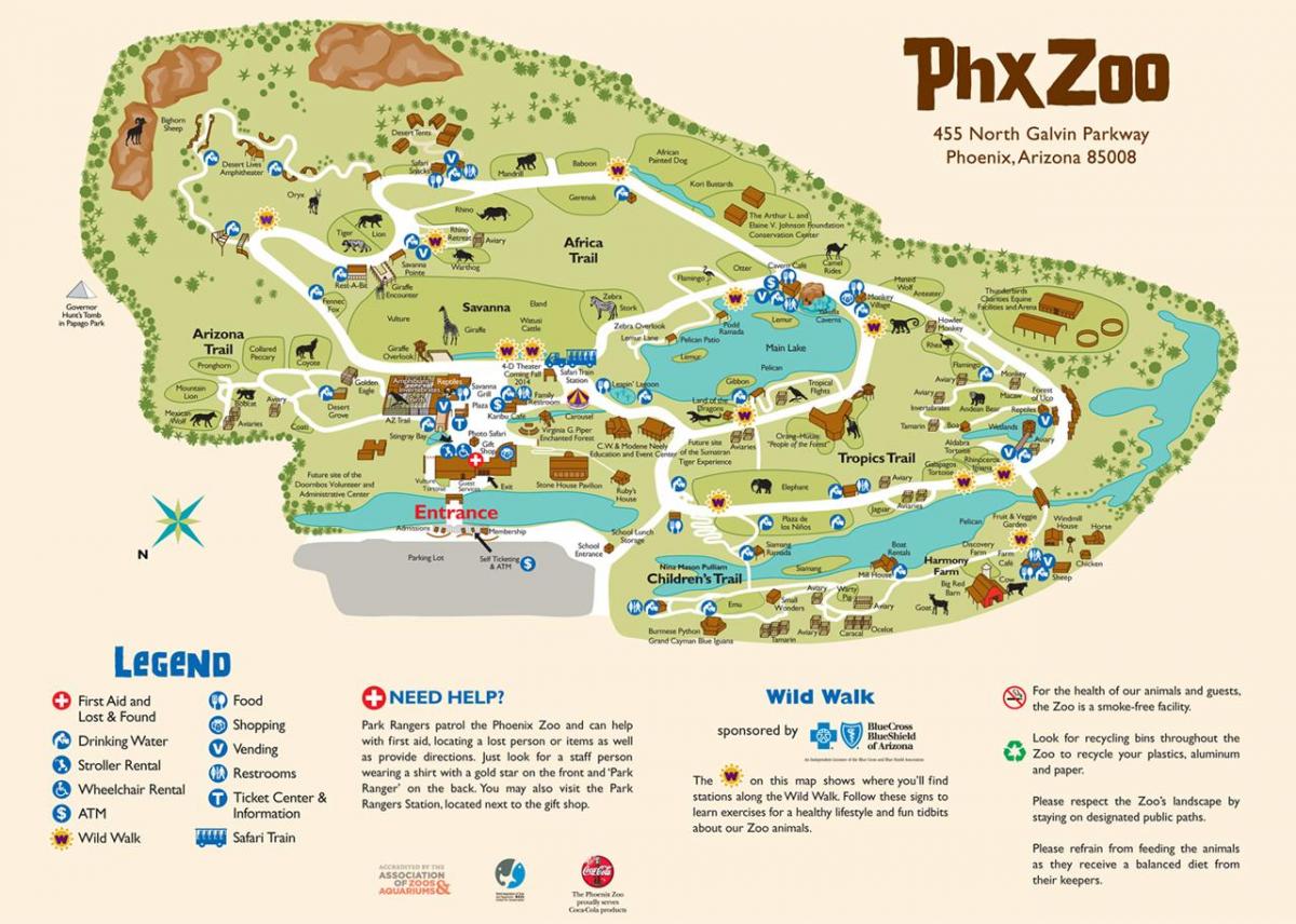 peta kebun Binatang Phoenix