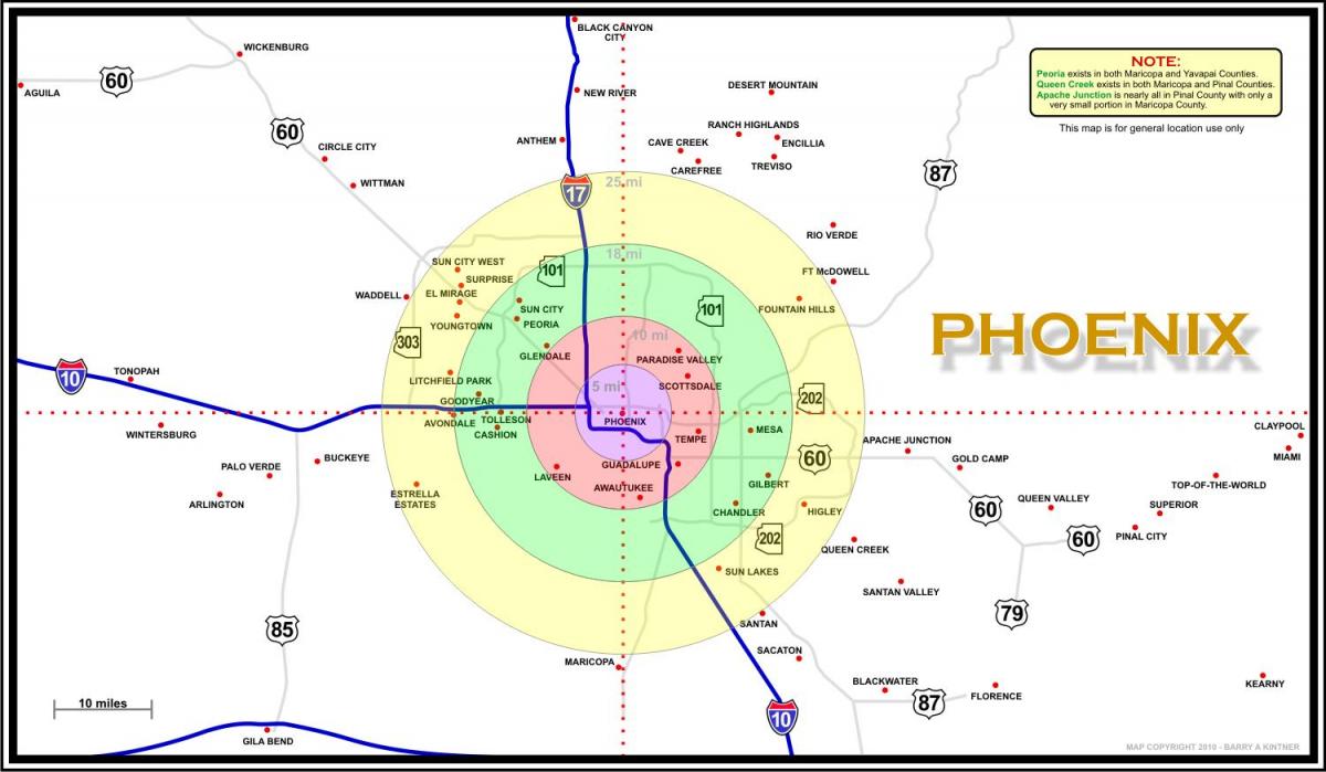 peta dari Phoenix area