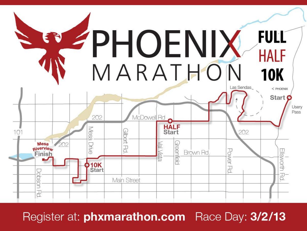 peta dari Phoenix maraton