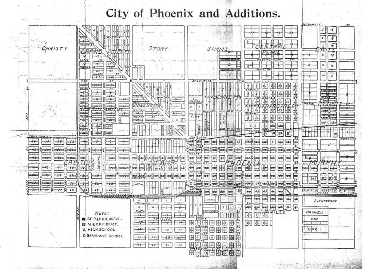 peta dari metro Phoenix