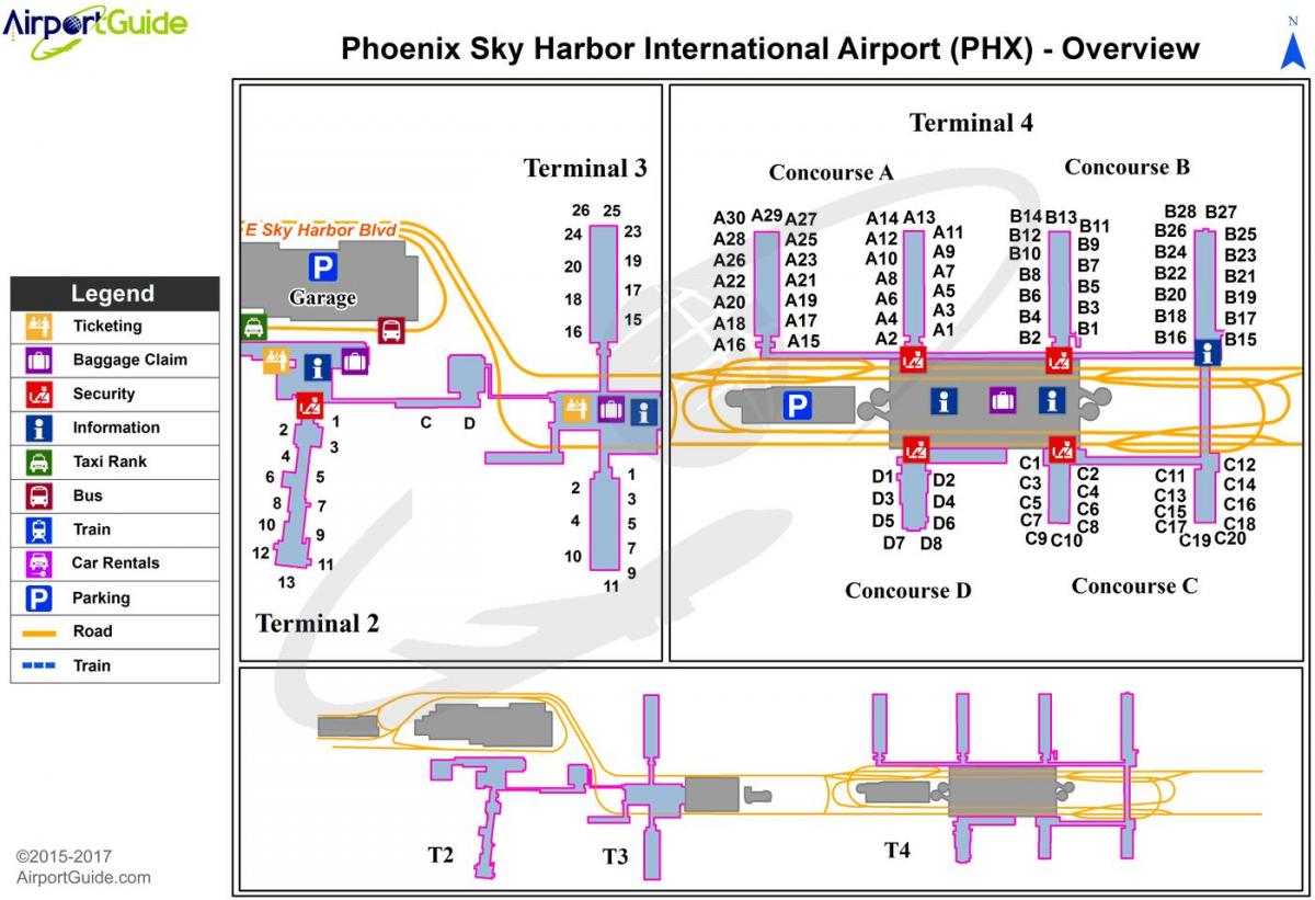 sky harbor airport terminal map