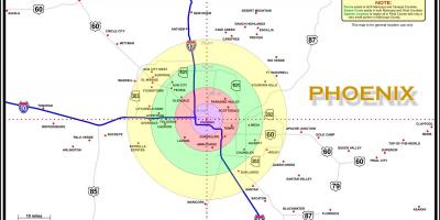 Peta dari Phoenix area