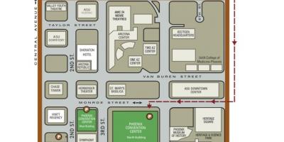 Peta dari Phoenix convention center