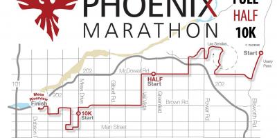 Peta dari Phoenix maraton
